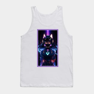 Anime Cute Cat Girl | Quality Anime Girl Artwork | Sci-Fi Manga Girl Anime Art Tank Top